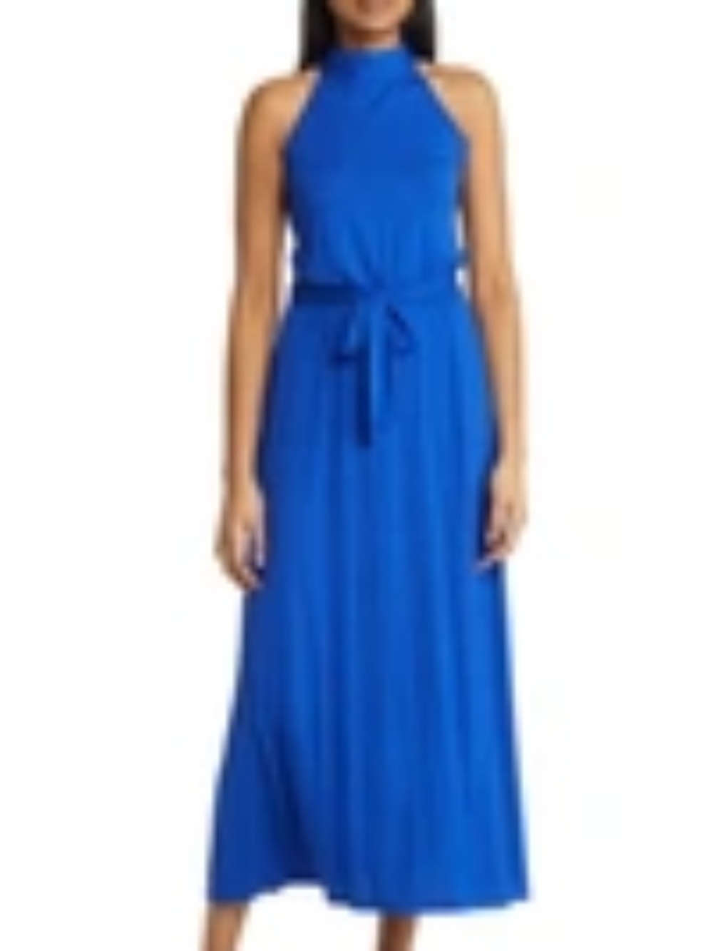 Loveappella Tie Waist Halter Maxi Dress - size small - NEW